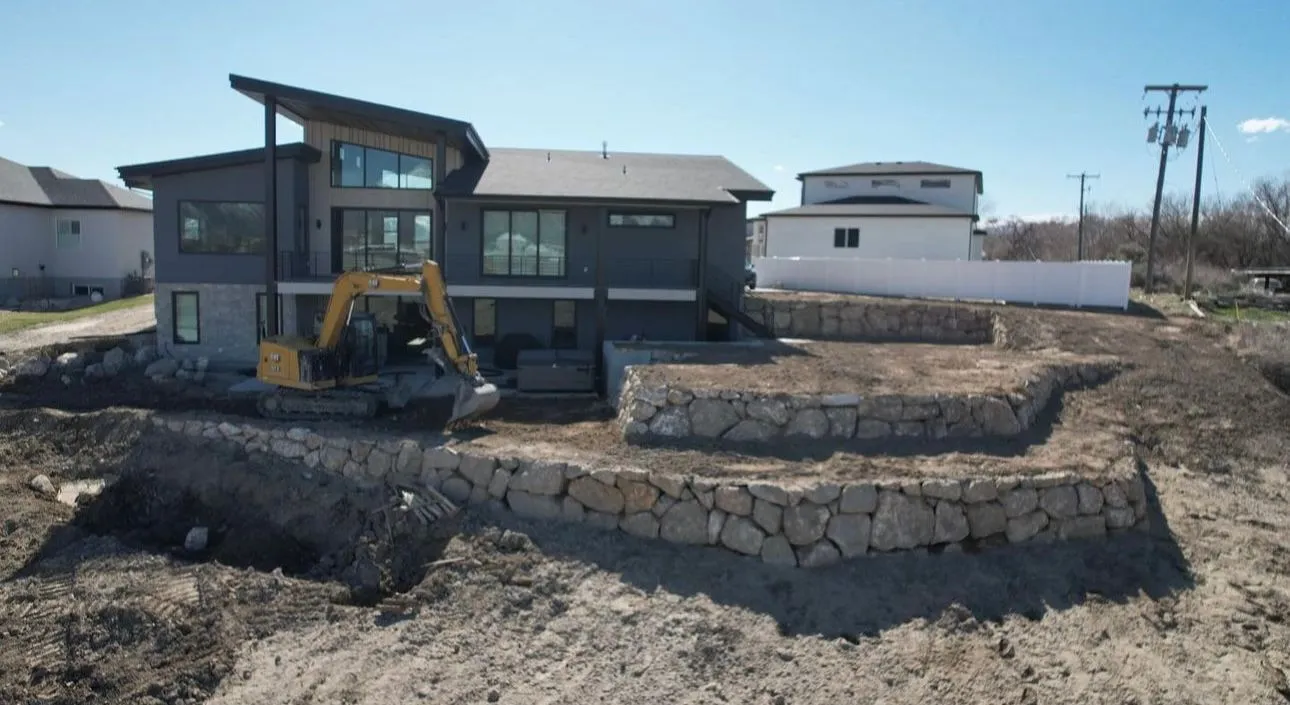 Natural stone wall contractor Utah County Utah